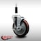 Service Caster 5'' SS Maroon Poly Swivel 7/8'' Expanding Stem Caster with Brake SCC-SSEX20S514-PPUB-MRN-TLB-78 - alternate 4